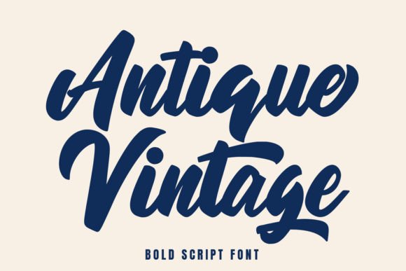 Antique Vintage: A Bold Brush Script for Authentic Branding