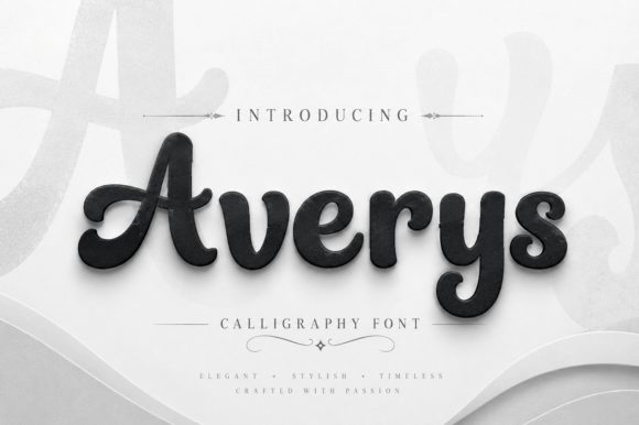 Averys: A Modern Calligraphy Font with a Soft, Bold Voice