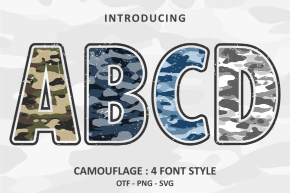 Camouflage: A Bold Military Font for Impactful Designs