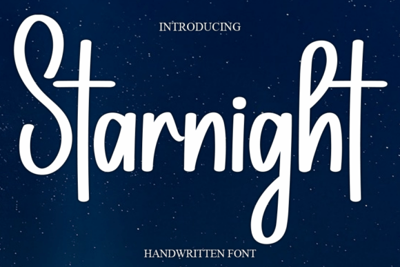 Starnight: A Sweet and Cursive Handwritten Font for Joyful Design